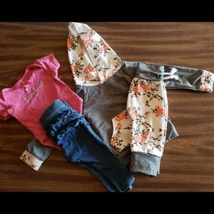 Baby girl Jogging suit and jeans bundle